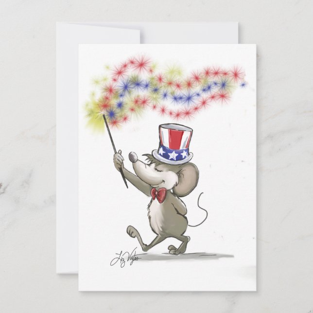 Moe's Lycklig 4:e juli-inbjudan Inbjudningar (Framsida)