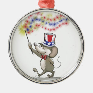 Moes Lycklig 4:e juli Premium Round Ornament