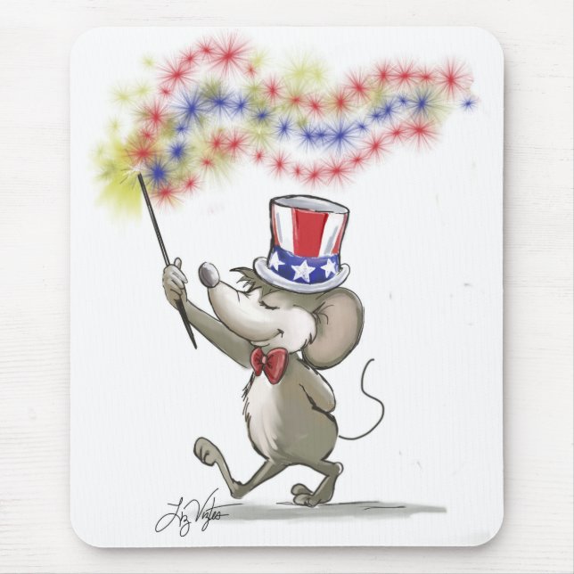 Moes Lycklig 4 juli Mousepad Musmatta (Framsidan)