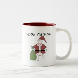 Moey Cow-julskjortor och -gåvor Två-Tonad Mugg