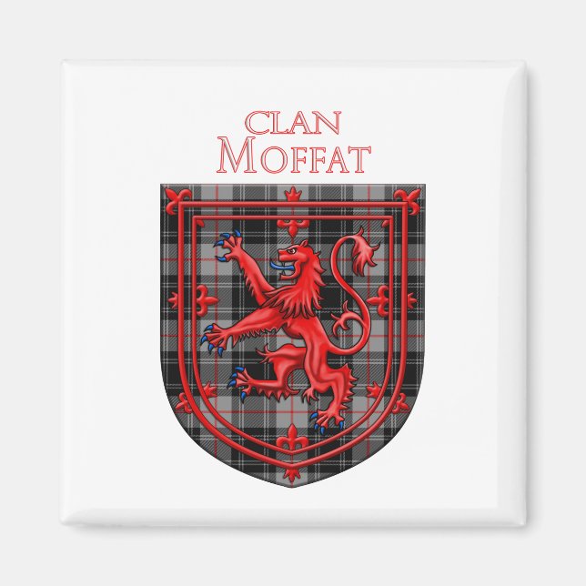 Moffat Tartan Scottish Play Lejon Rampant Magnet (Framsidan)