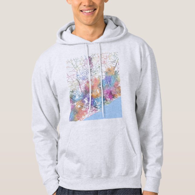 Mogadishu Somalia City Map Hoodie (Framsida)