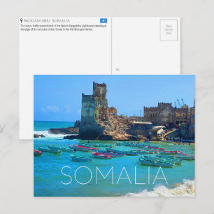 Mogadishus fyr, Somalia Resa vykort