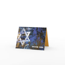 Mogen David Circular Star Foldat - tackkort