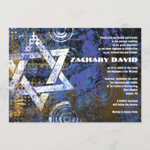 Mogen David Circular Star Pub Mitzvah Inbjudan