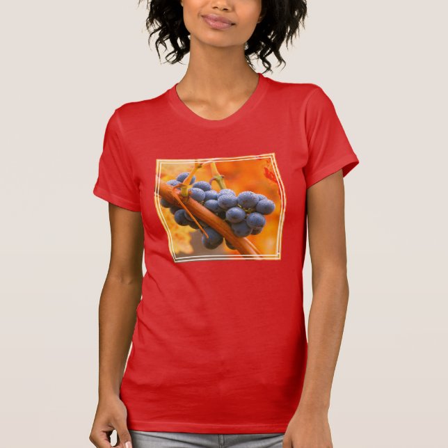 Mogen druva i vingård t shirt (Framsida)