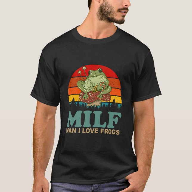 Mogen - Jag älskar grodor säger groda padda T Shirt (Framsida)