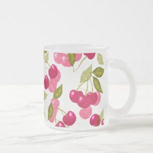 Mogen körsbär frostad glas kaffekopp