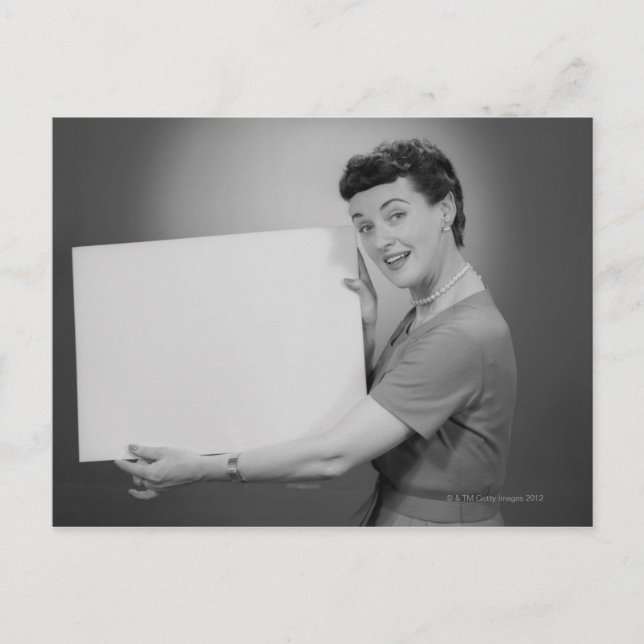 Mogen kvinna vykort (Framsida)