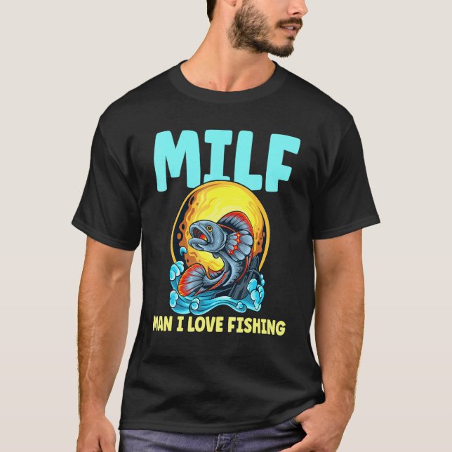 Mogen man jag älskar fiske fiskfångst fiskare t shirt (Framsida)