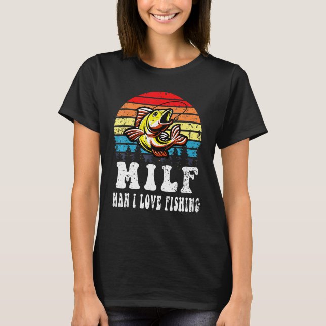 Mogen Man Kärlek Fiske Fiskare Camping Semester T Shirt (Framsida)