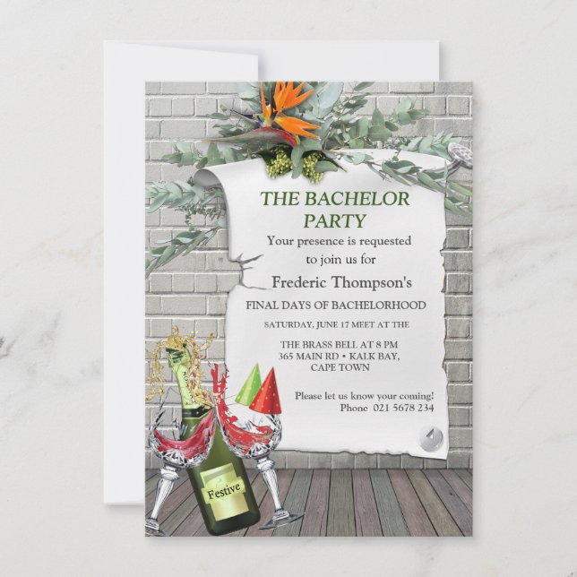 Mogetjejträff med Strelitzia-blomma (Framsida)