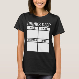 Moghetens drinkar djupt drickande poängräkningsdia t shirt
