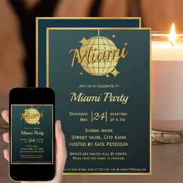 Mogna herrmiddagsfirande på Miami Beach-inbjudan Inbjudningar