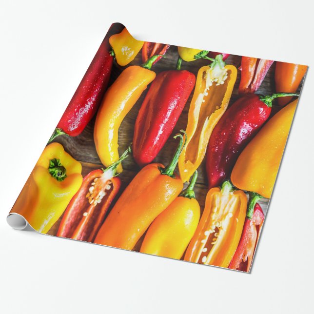 Mogna Jalapenopeppar Presentpapper (Utrullad)
