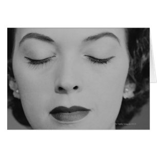 Mogna kvinna 2 hälsningskort