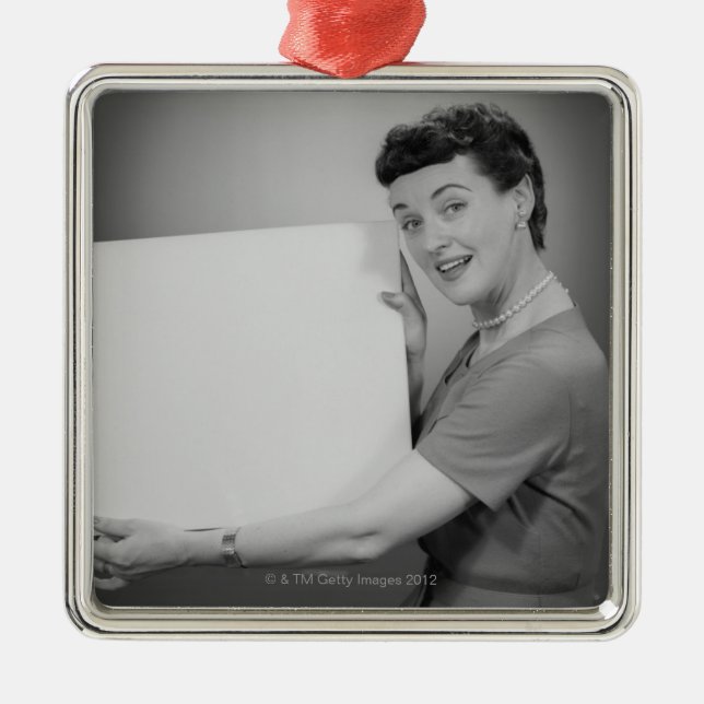 Mogna kvinnan julgransprydnad metall (Framsidan)