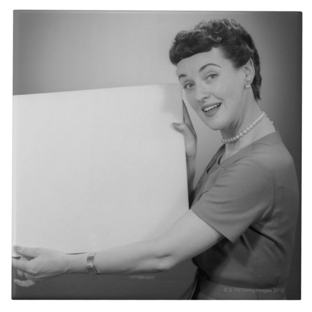 Mogna kvinnan kakelplatta (Framsidan)