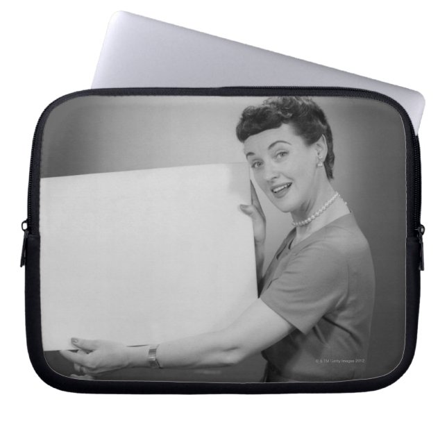 Mogna kvinnan laptop fodral (Framsidan)