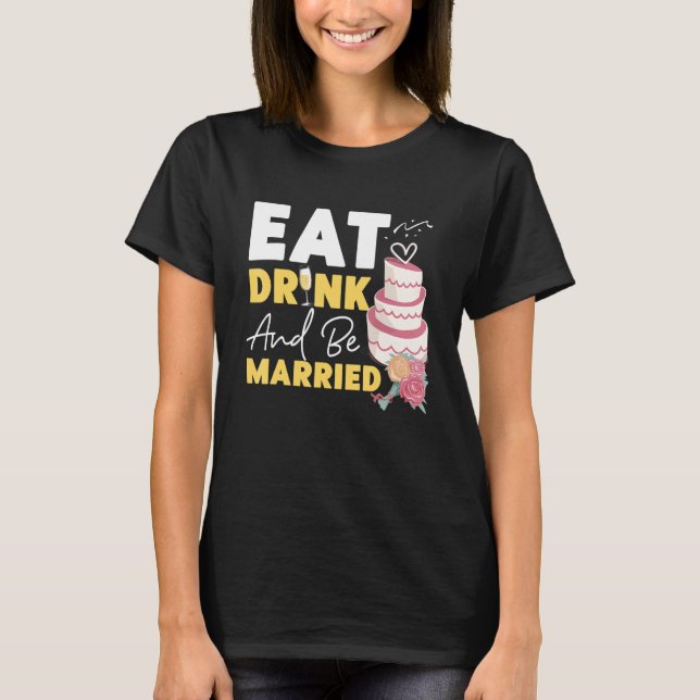Mogna som ska äta dricksvatten och vara gifta t shirt (Framsida)