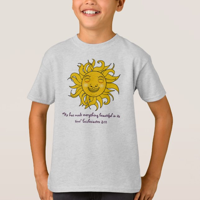 Mogning av sol med Ecclesiastes bible verse T-shirt (Framsida)