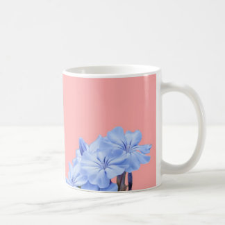 Mogra blå blomma kaffemugg