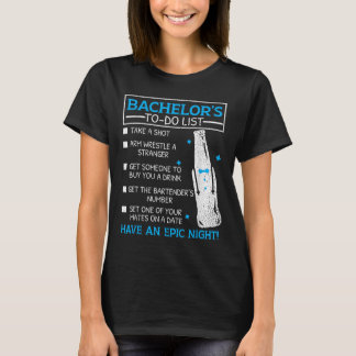 Mogtodo Lista Brudgum Brud Fest Rolig Svävande T Shirt