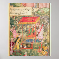 Mogul Emperor Babur tar emot de uzbekiska sändebud