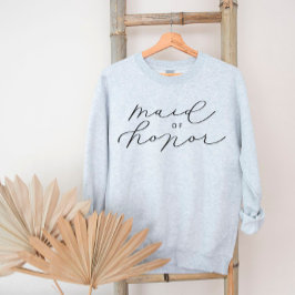 MOH Cute Script Bachelorette/Brudens sida Sweatshi T Shirt
