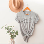 MOH Cute Script Bachelorette/Brudens sida T-Shirt<br><div class="desc">Vi lägger alltid till nya mönster varje dag!</div>