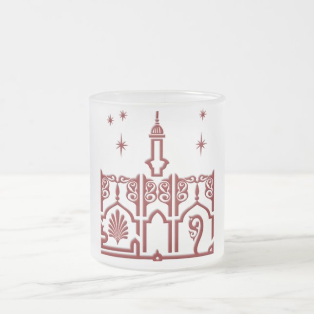 mohamed arabiskanamn frostad glasmugg (Center)