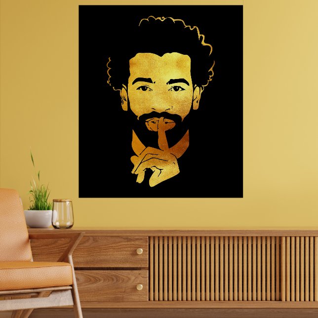 Mohamed Salah, den egyptiske kungens fotboll Poster (Vardagsrum 2)