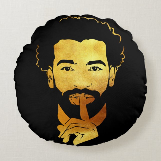 Mohamed Salah, den egyptiske kungens fotboll Rund Kudde (Framsidan)