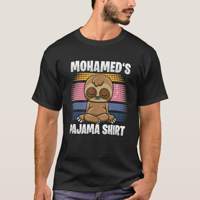 Mohamed's Pajama Personlig Sleeping T Shirt (Framsida)