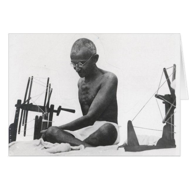 Mohandas Karamchand Gandhi Hälsningskort (Framsidan Horizontal)