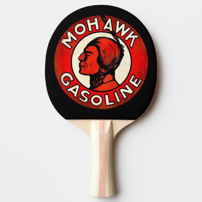 Mohawk-bensin med mycket Coola Vintage Pingisracket (Framsidan)