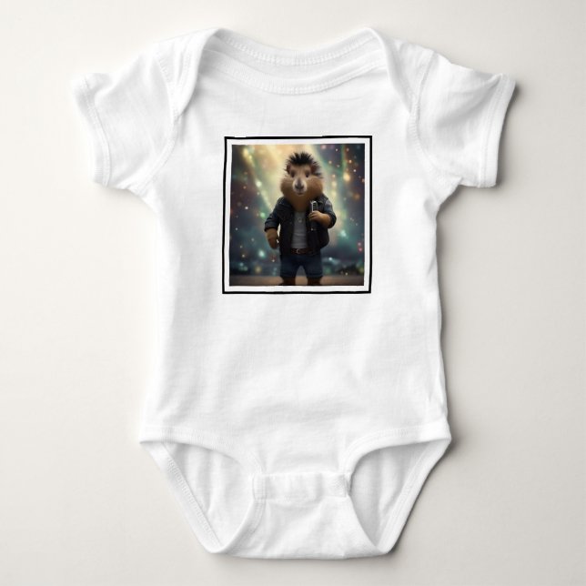 "Mohawk Capybara: Rockin' floden!" T Shirt (Framsida)
