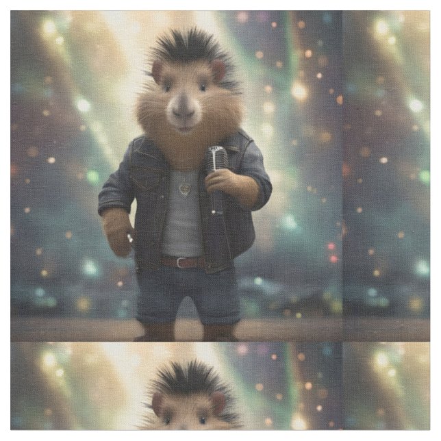"Mohawk Capybara: Rockin' floden!" Tyg (Närbild)