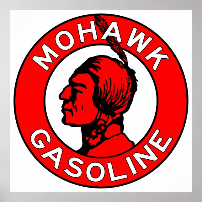 Mohawk Gasoline-vintage - platt version Poster (Framsidan)