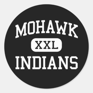 Mohawk - indianer - High School - Marcola Oregon Runt Klistermärke