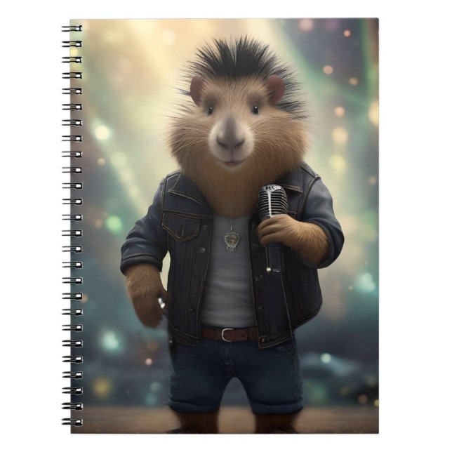 "Mohawk Kapybara: River Rockar!" Anteckningsbok (Framsidan)