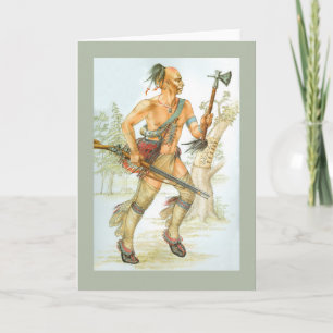 Mohawk-krigare Helgkort