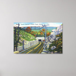 Mohawk Trail View of W. Entrance to Hoosac Canvastryck