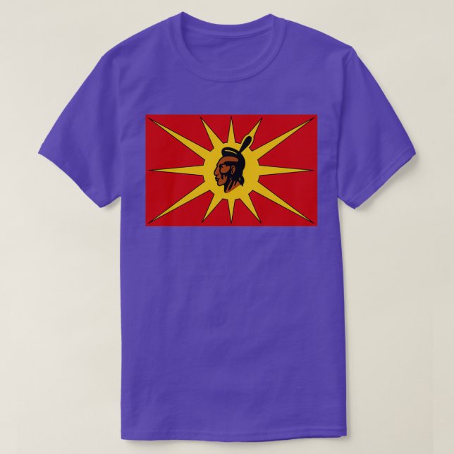 Mohawk Warrior Society Flagga  T Shirt (Design framsida)