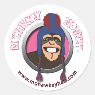Mohawkey Monkey Runt Klistermärke