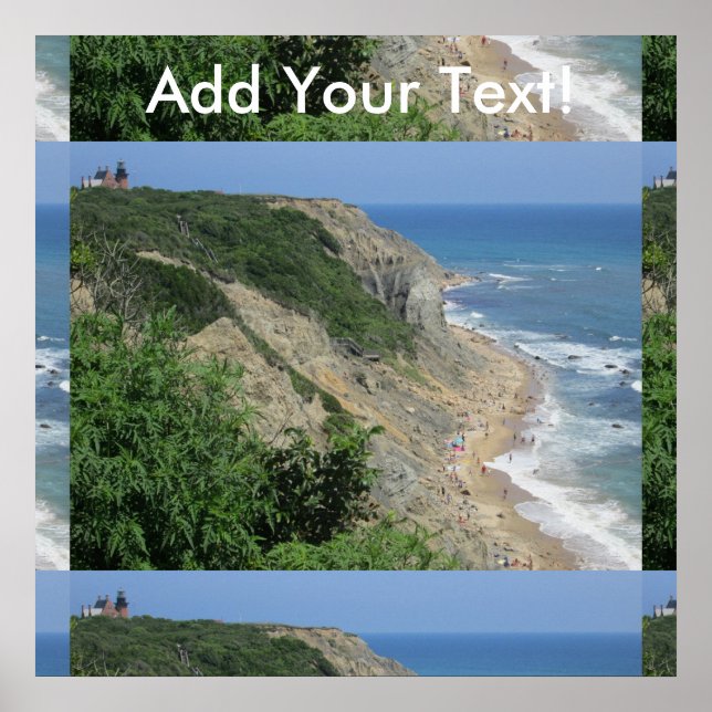Mohegan Bluffs Block Island 1 Poster (Framsidan)