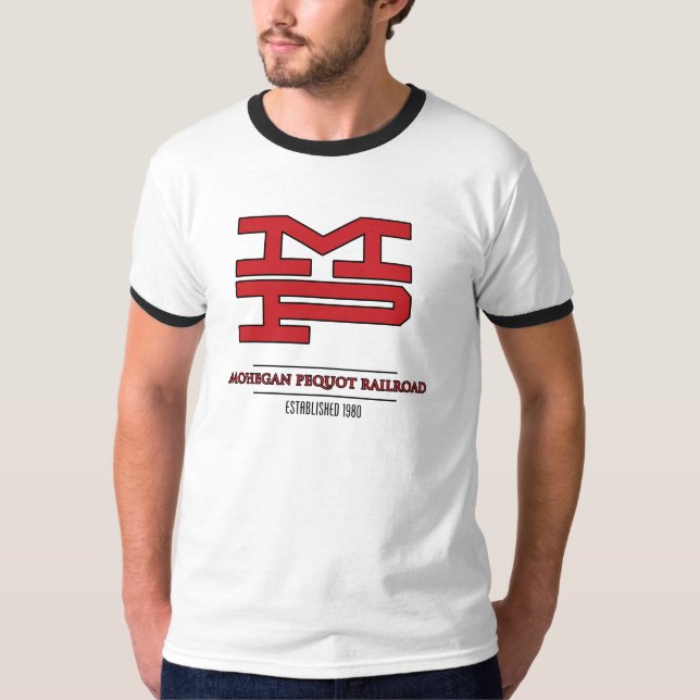 Mohegan Pequot järnväg - Est. 1980 T Shirt (Framsida)
