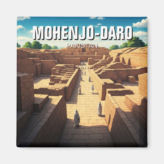 Mohenjo-Daro Pakistan Travel Magnet (Framsidan)