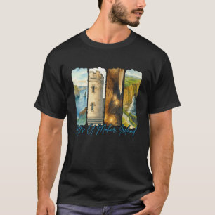 Moherklipporna Irland Resa Tripp Penseldrag T Shirt