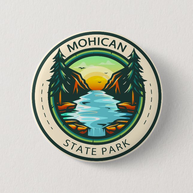 Mohican State Park Ohio Badge Knapp (Framsida)